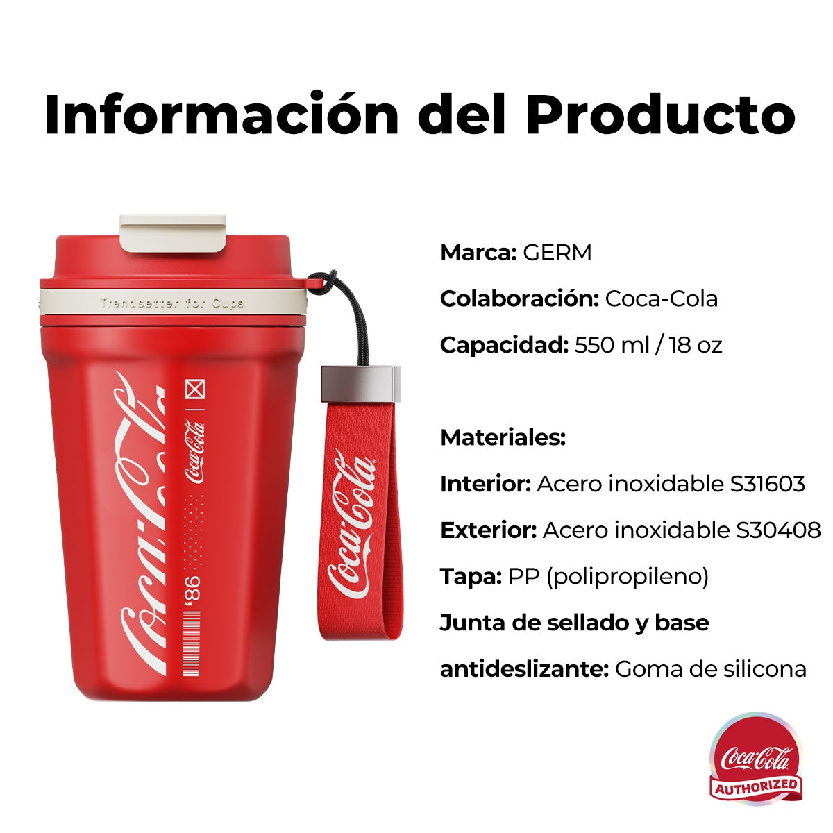 Vaso Térmico Diamond Germ x Coca Cola 550ml / 18.6 Oz