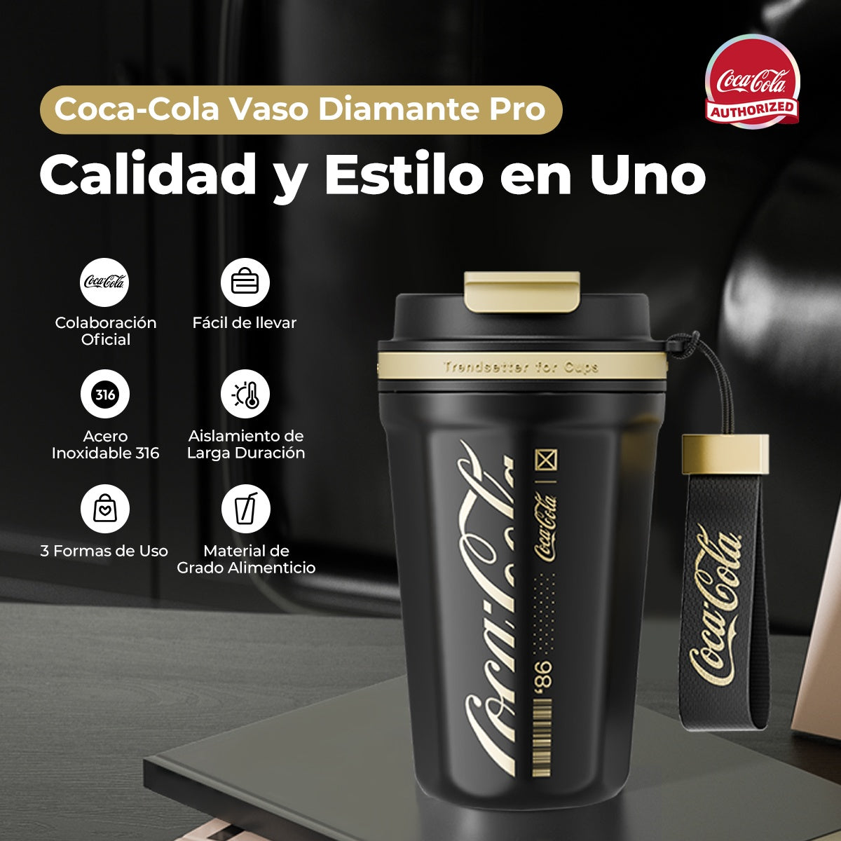 Vaso Térmico Diamond Germ x Coca Cola 550ml / 18.6 Oz